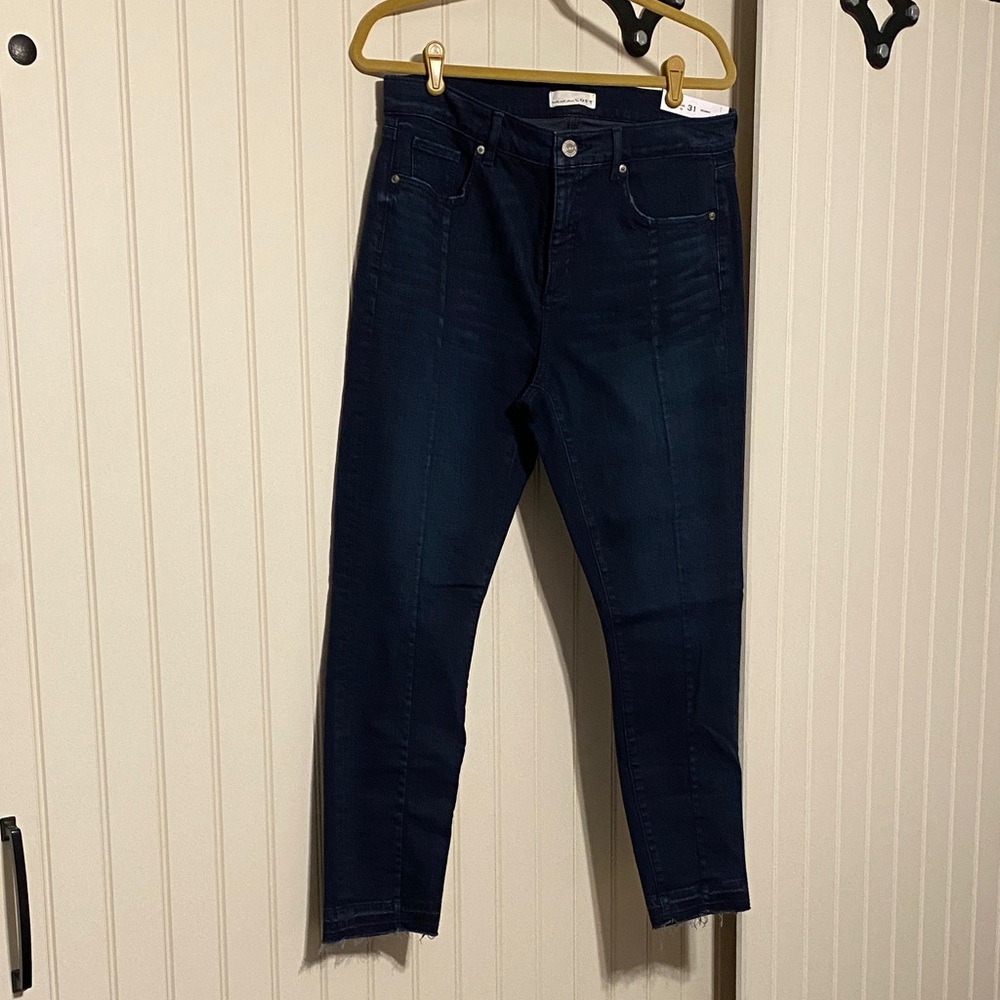 Ann Taylor Loft Dark Blue Jeans w/ Seam detail